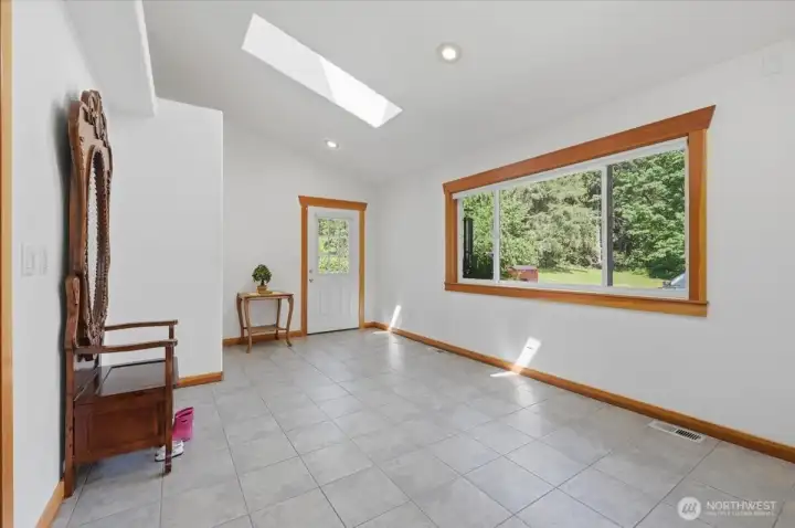 Large room off the side entrance.  Such a versitile room.