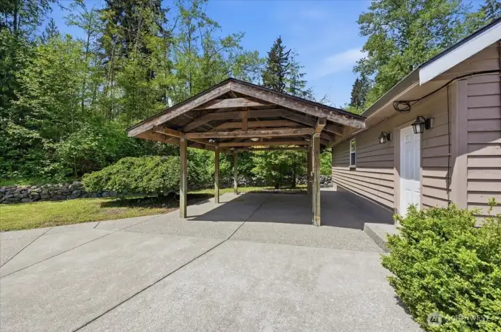 Covered patio.