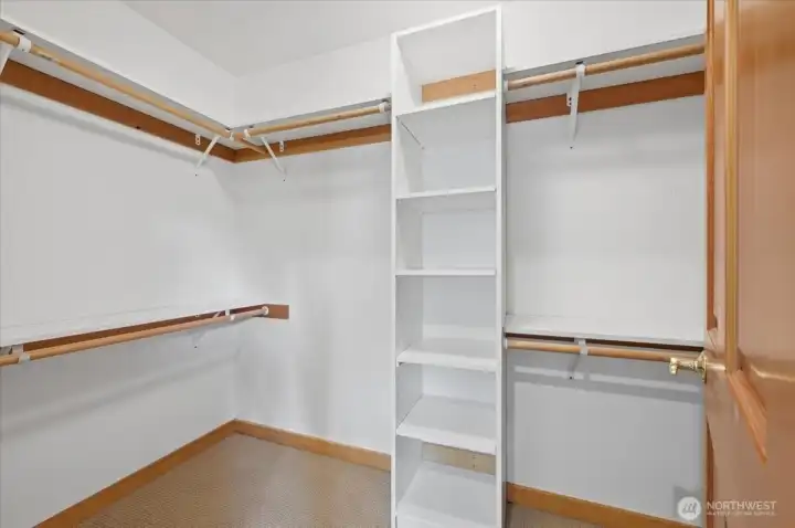 Large walk in closet in the primary