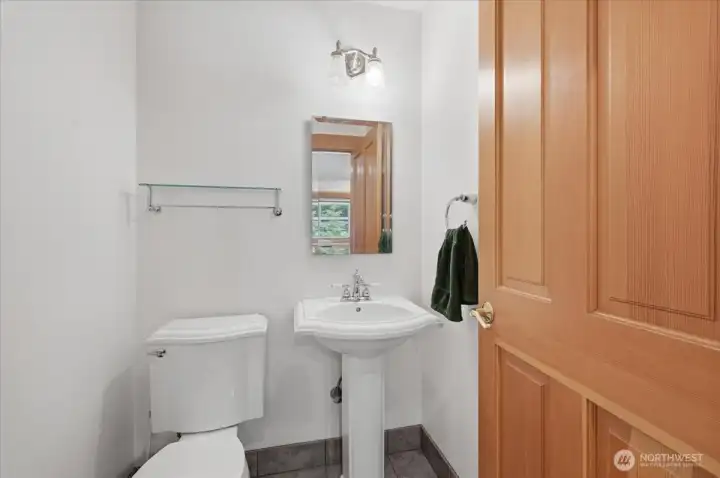 1/2 bath off the laundry room