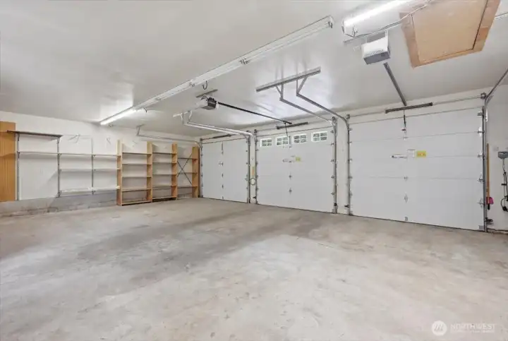 Large 3 car garage