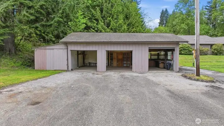 Shop located on the lower portion of the property.  Great for storage or hobbies or all the toys!