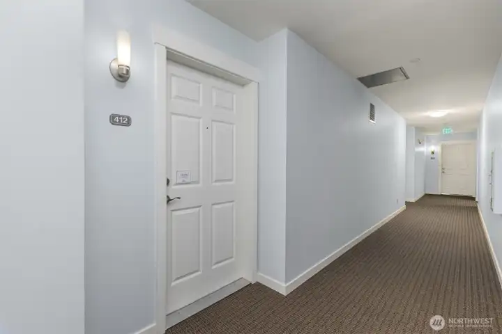 Around the corner from the Elevator and just past the trash/recycle room, on this peaceful west edge, you will find Unit #412! Around the corner from the Elevator and just past the trash/recycle room, on this peaceful west edge, you will find Unit #412!