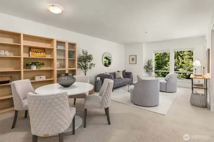 An expansive living room for entertaining. An expansive living room for entertaining.