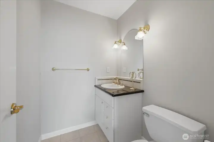 A pretty powder room will service your guests nicely.