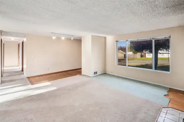 Original hardwood floors under all carpeting