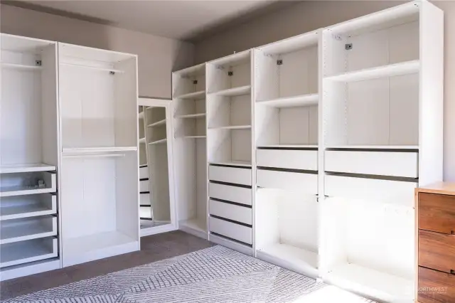 Oversized walk-in closet