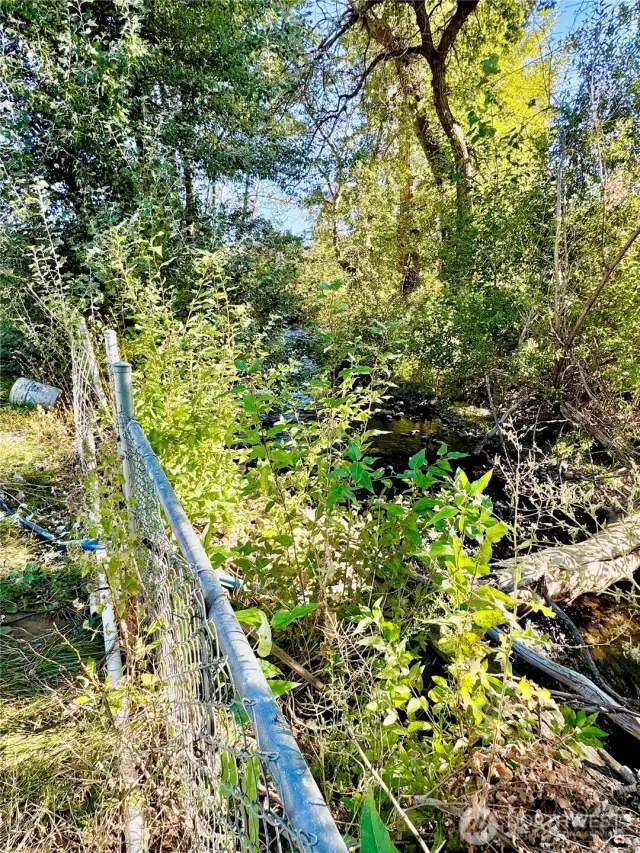 Whiskey Creek borders the East side of the property