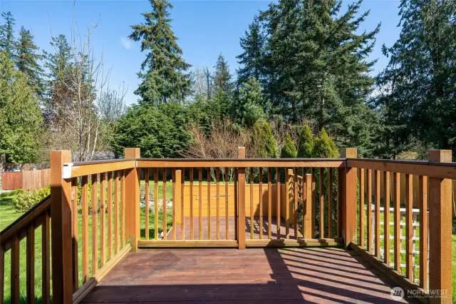 Step out to your backyard & big deck