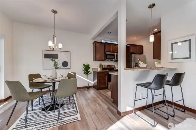 Seamless flow between rooms.