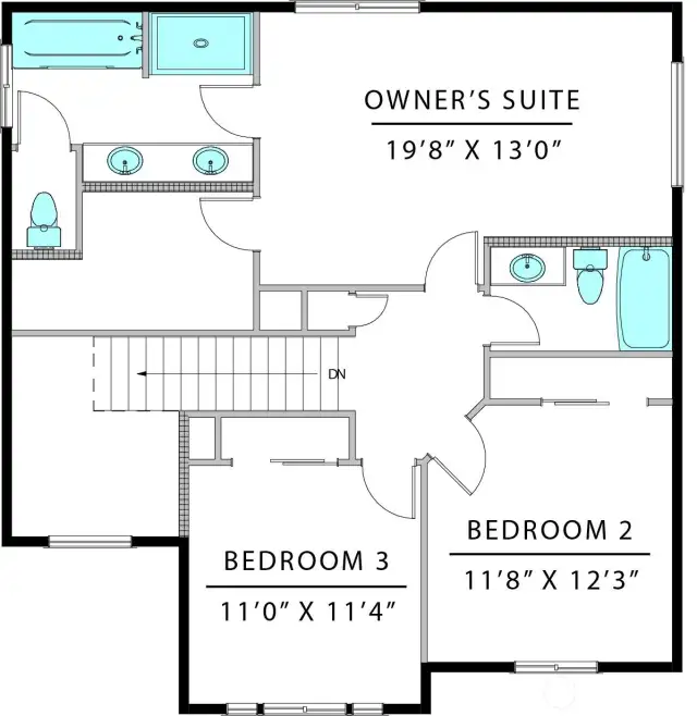 THIS IS THE REVERSE FLOOR PLAN BUT THE ROOM SIZES ARE CORRECT