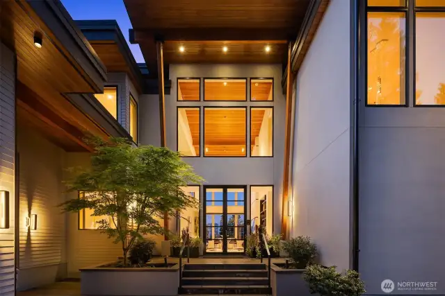 South facing front with stunning Downtown Bellevue views from the back of the home.