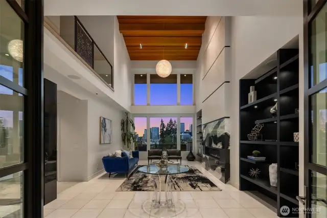 You will be welcomed by soaring 2-story ceilings, gorgeous chandeliers and sweeping views when you enter the double door entry.