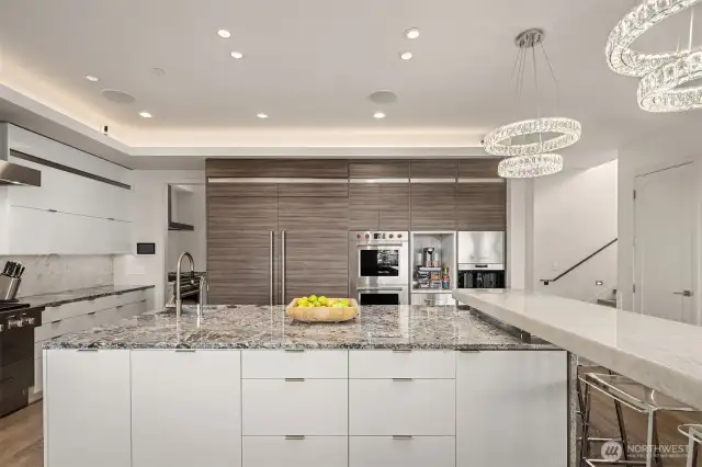 Beautiful Custom high end cabinetry in this amazing Chef's kitchen.