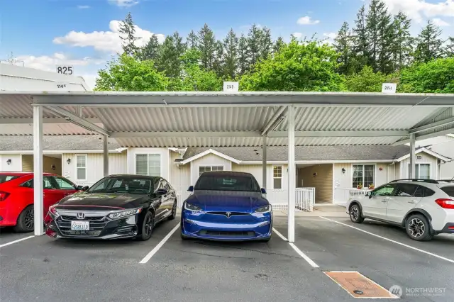 Reserved carport parking