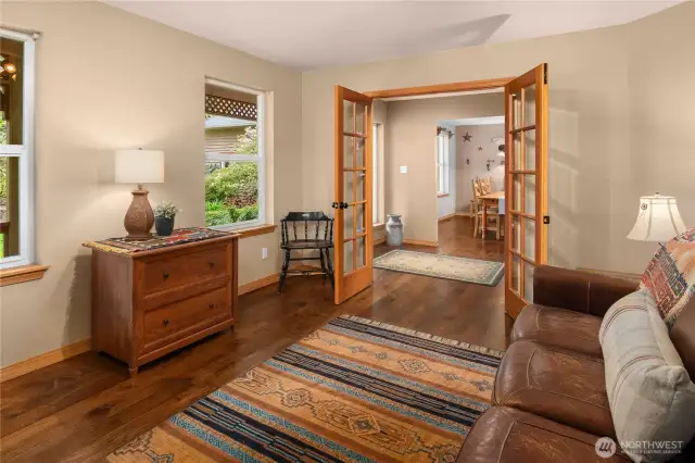 Main floor Den/Office. The property is served by Starlink internet.