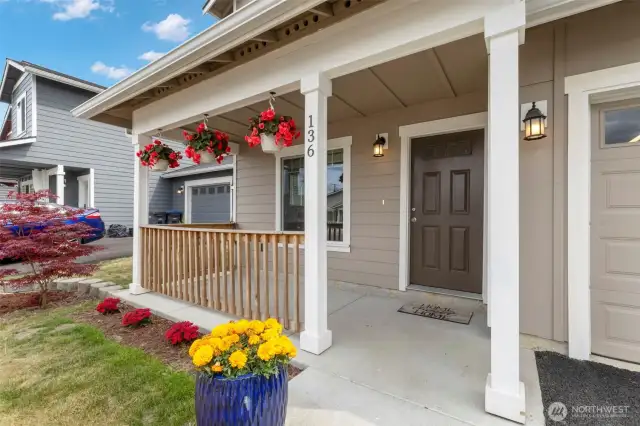 Welcoming big covered front porch