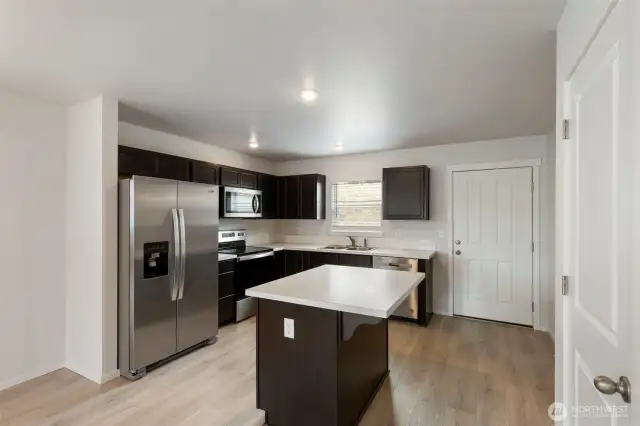 Big Island with bar seating space