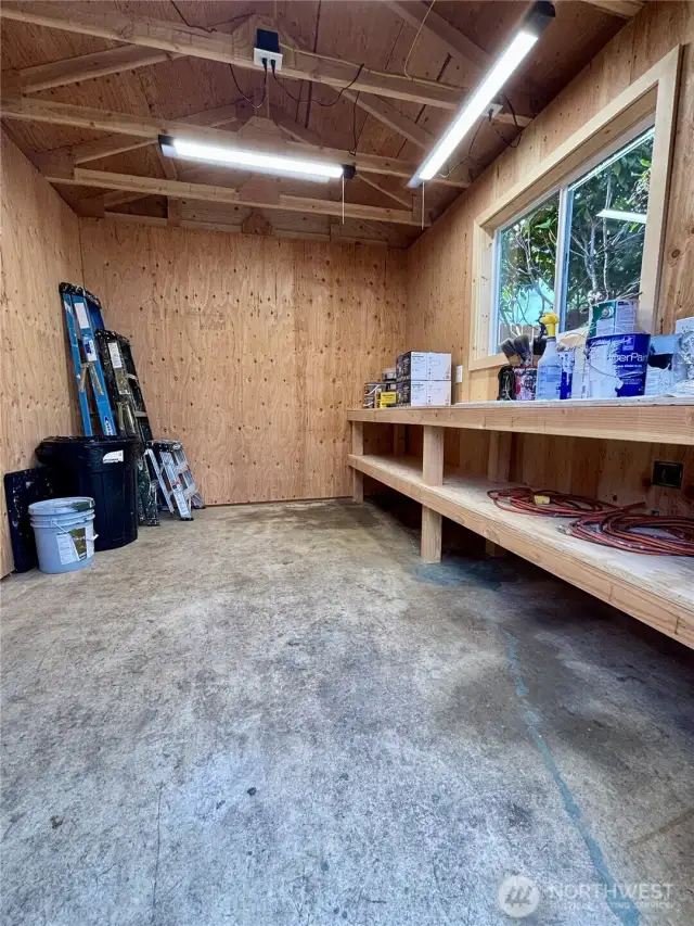 Workbench in Shed
