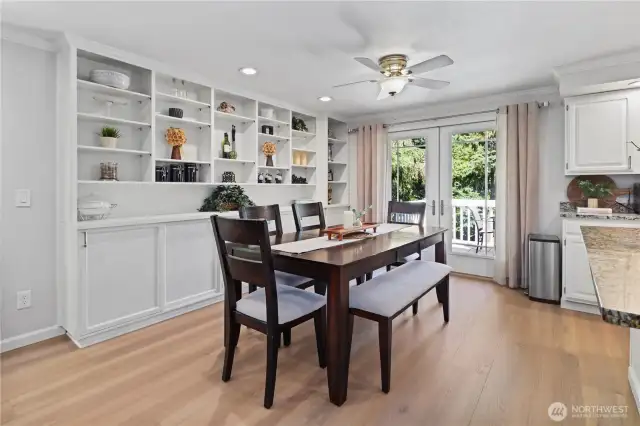 Dining with built in storage