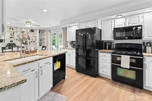 Kitchen with lots of counter space and cabinets