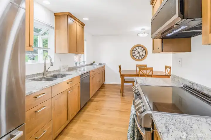 Kitchen to the left as you come in the front door.