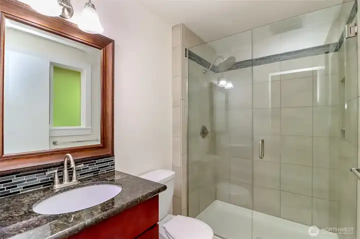 Primary bathroom has been recently updated