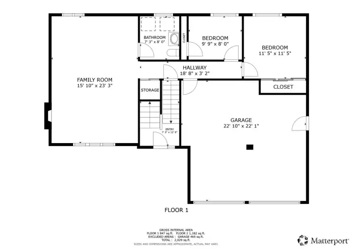 Lower level floor plan