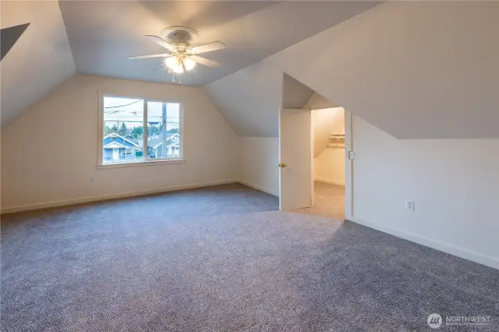 All the bedrooms have large closets.