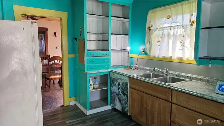 some new kit cabinets some old painted cabinets