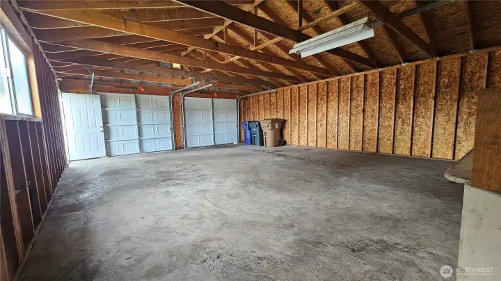 garage view to double doors
