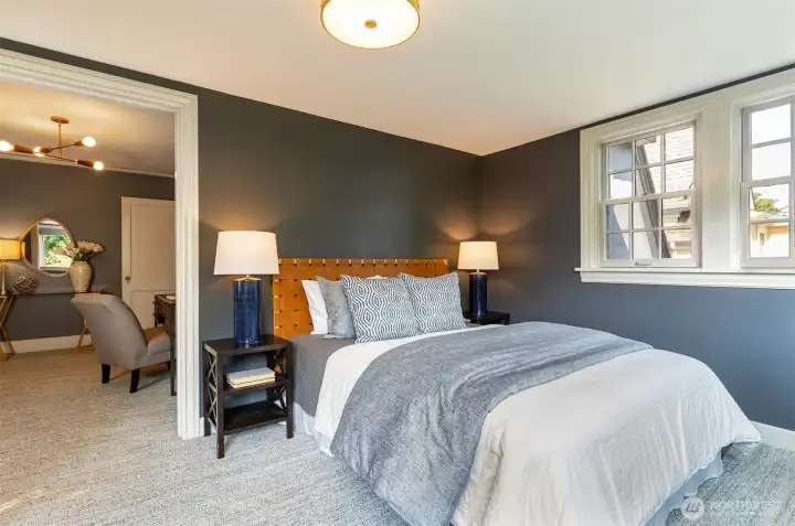 Serene Primary Suite located o the East side of the home for added privacy.