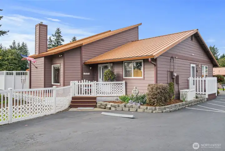 Well-maintained custom-built contemporary home with modern aesthetics while blending seamlessly with its surroundings.