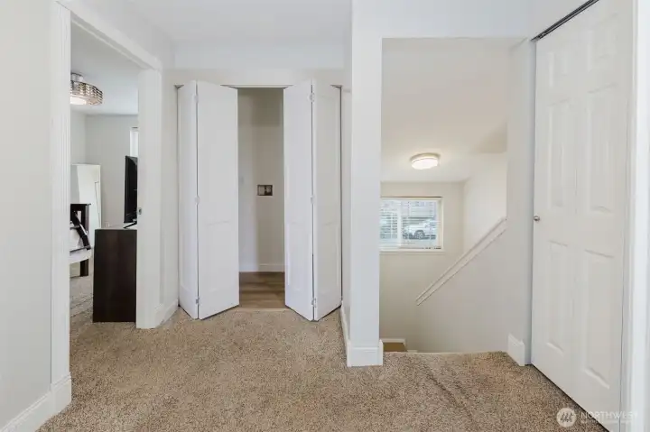 Laundry space in closet