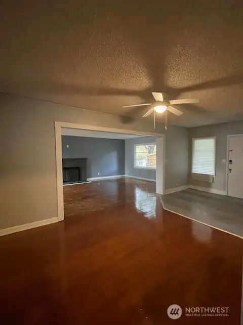View from kitchen into dining room