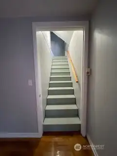 Stairwell to upstairs bedrooms