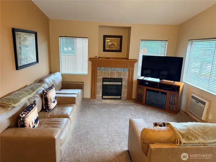 Living Room with new Leather couches