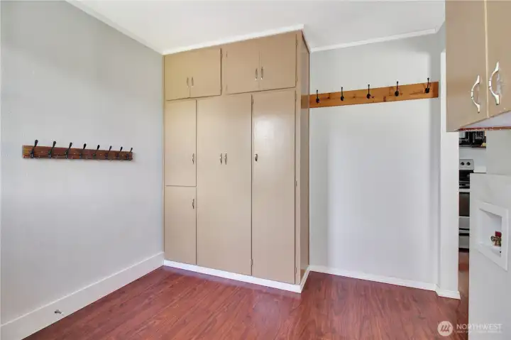 Mud/laundry room with built in storage!