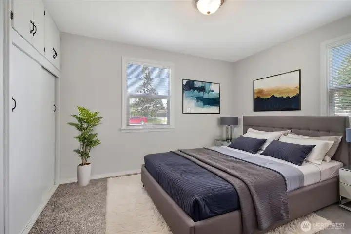 Virtually staged bedroom 2