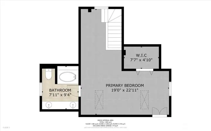 Floor plan top floor. Primary suite. Truly exceptional, with abundant storage, walk in closet & lavish bath. Floor plan top floor. Primary suite. Truly exceptional, with abundant storage, walk in closet & lavish bath.