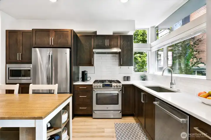 Beautiful kitchen with stainless steel appliances Beautiful kitchen with stainless steel appliances