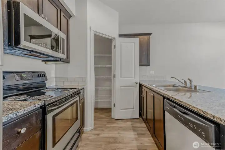 Kitchen with granite countertops
