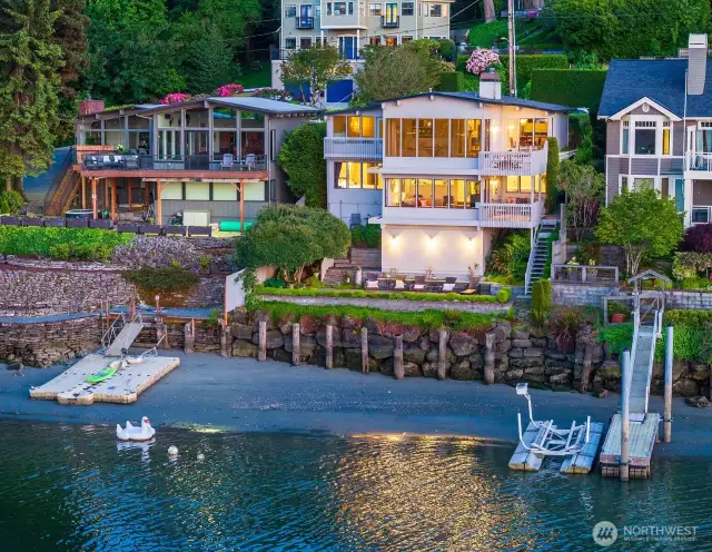 waterfront home will provide daily entertainment with front row views of all maritime activities and wildlife.