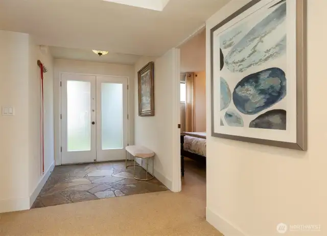 Interior entrance at lower level.