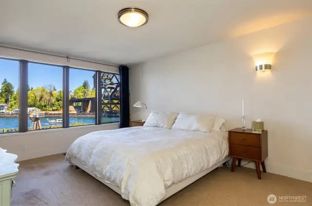 Lower level second primary suite with large walk in closet.