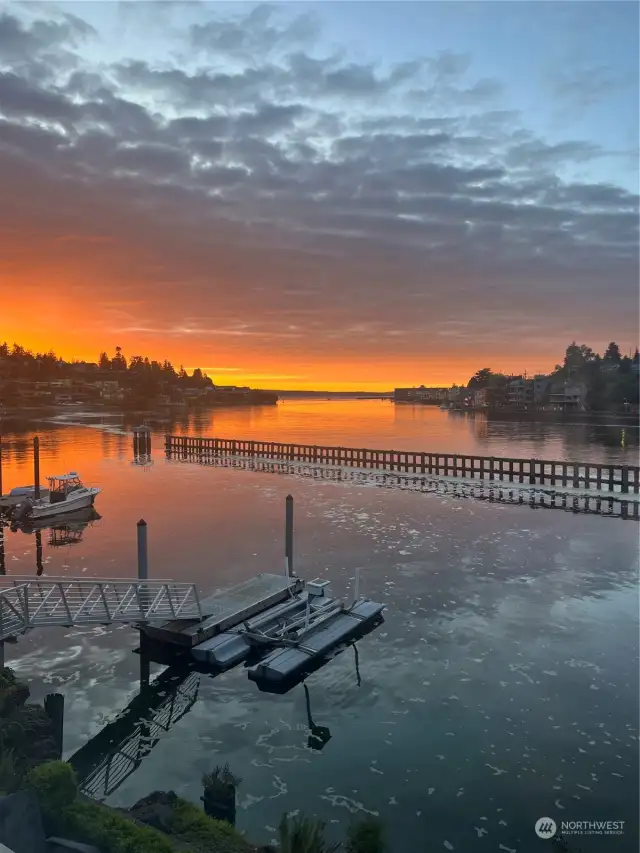 Sunsets make everyday life so special at this home.