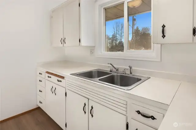 new flooring in kitchen and dining