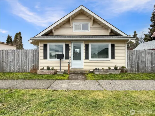 fenced and a finished porch area. Plenty of sidewalks around the neighborhood to take a walk.