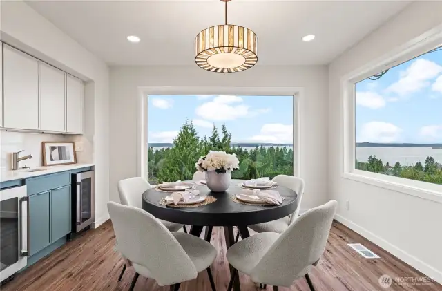dining room with views upon views