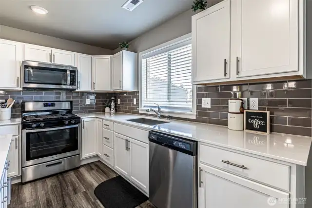 Kitchen with newer appliances